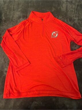 Like New! 1/4-Zip Pullover with New Jersey Devils Logo